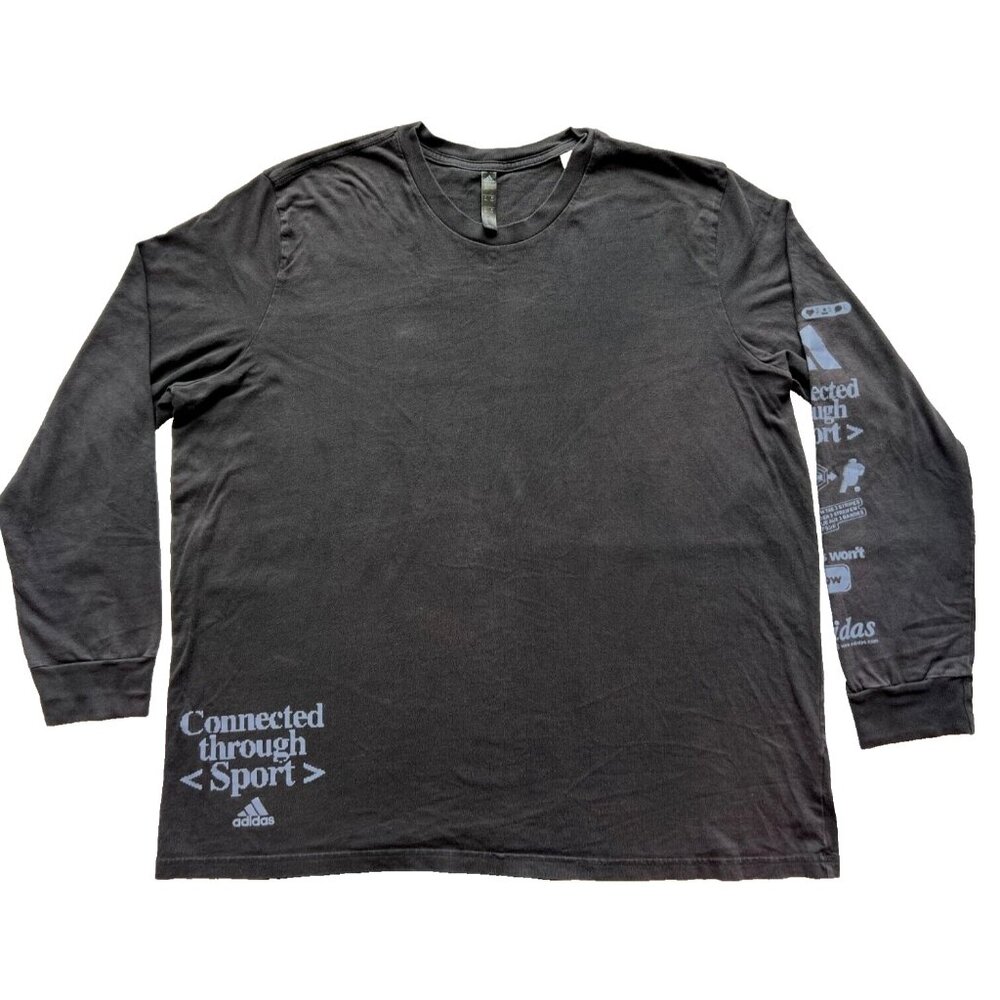 Adidas Connected Through Sport Pixel Font T Shirt 2XL